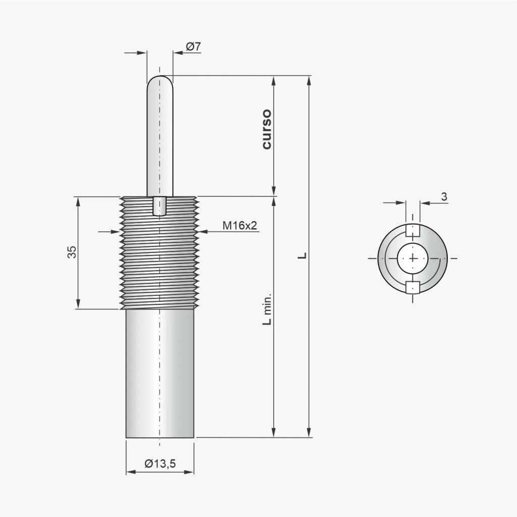 Desenho técnico do destacador PCDR-16