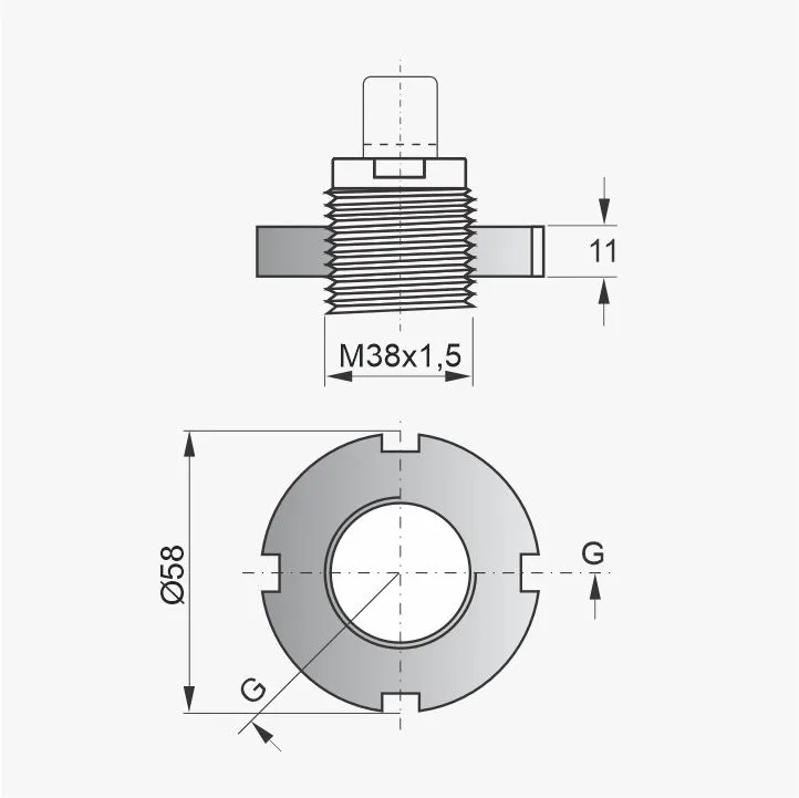 Flange PNB-24-M38 - Desenho Técnico