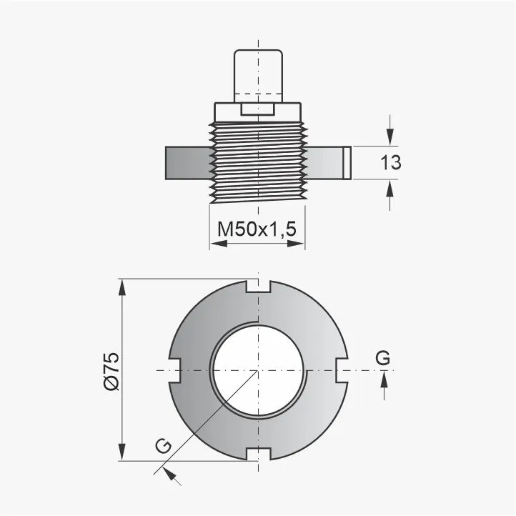 Flange PNB-24-M50 - Desenho Técnico