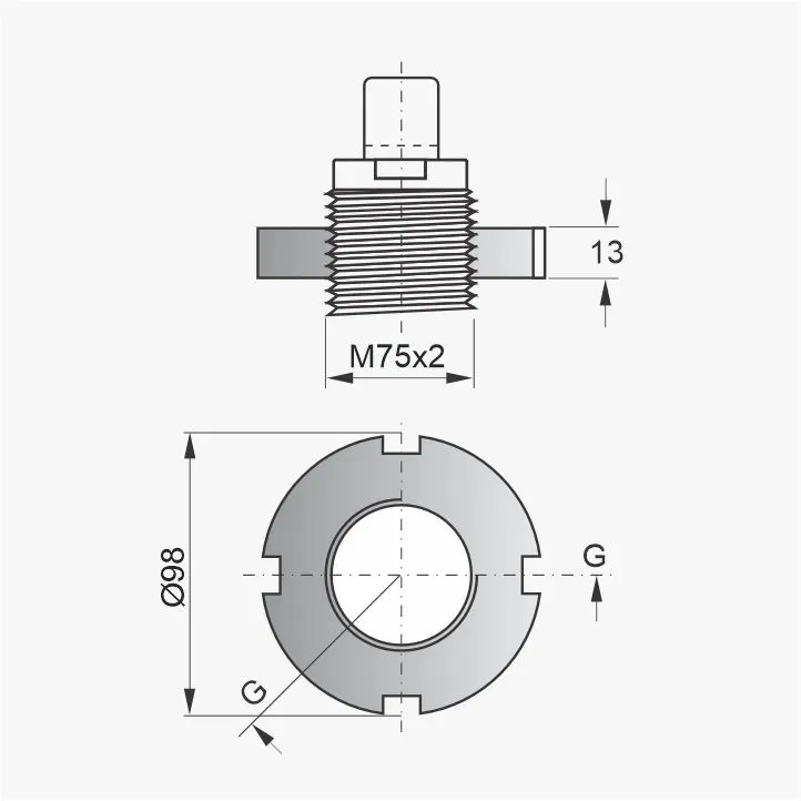 Flange PNB-24-M75 - Desenho Técnico