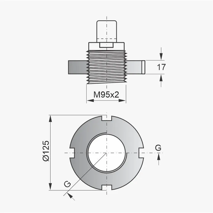 Flange PNB-24-M95 - Desenho Técnico