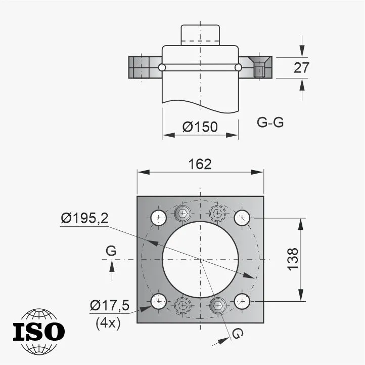 Flange PNB-65-150 - Desenho Técnico