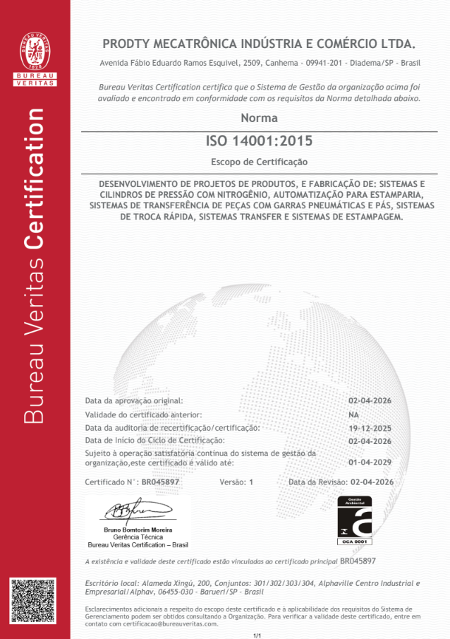 Certificado ISO 14001:2015